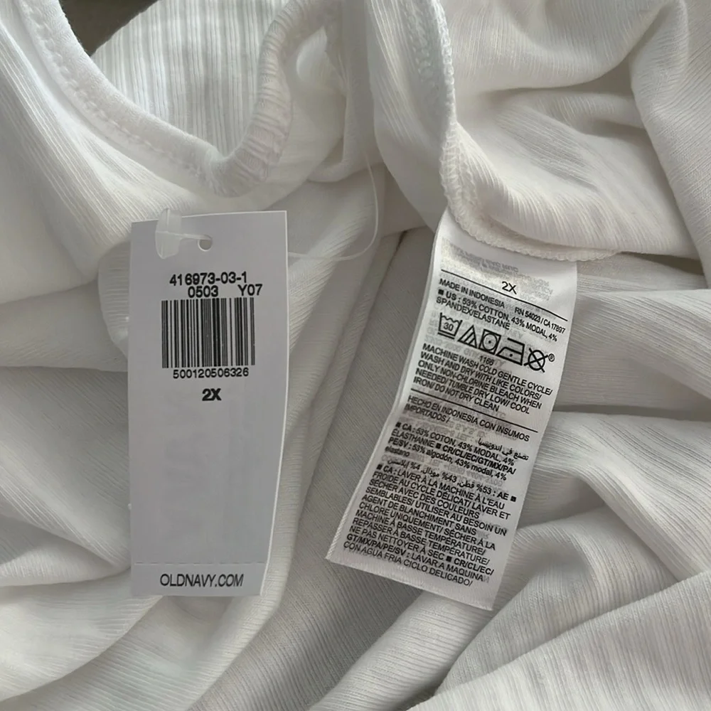 Plus size white Old Navy off-shoulder top - Picture 5 of 7